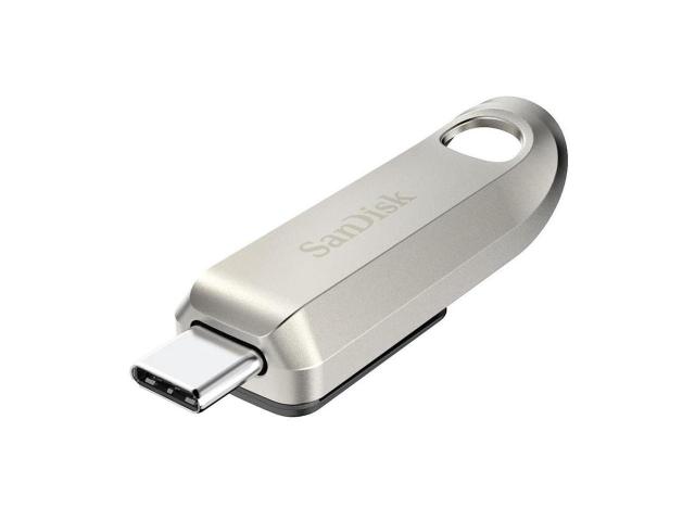 USB stick SanDisk Ultra Luxe, 128GB, USB 3.2 Gen 1, USB-C, Silver 