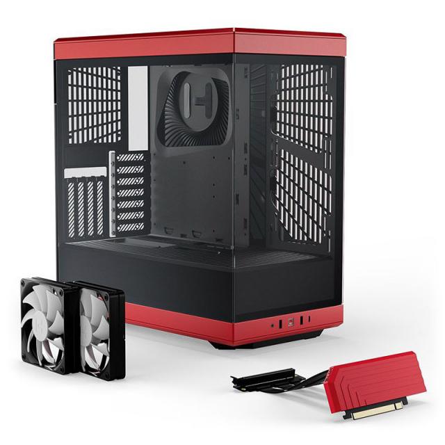 Case HYTE Y40 Tempered Glass, Mid-Tower, Red and Black 