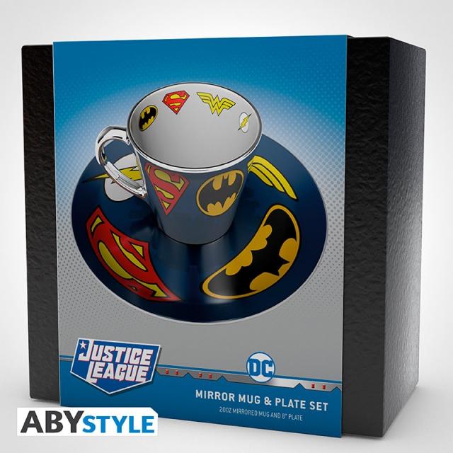 ABYSTYLE DC COMICS Mirror mug & plate set Logo 