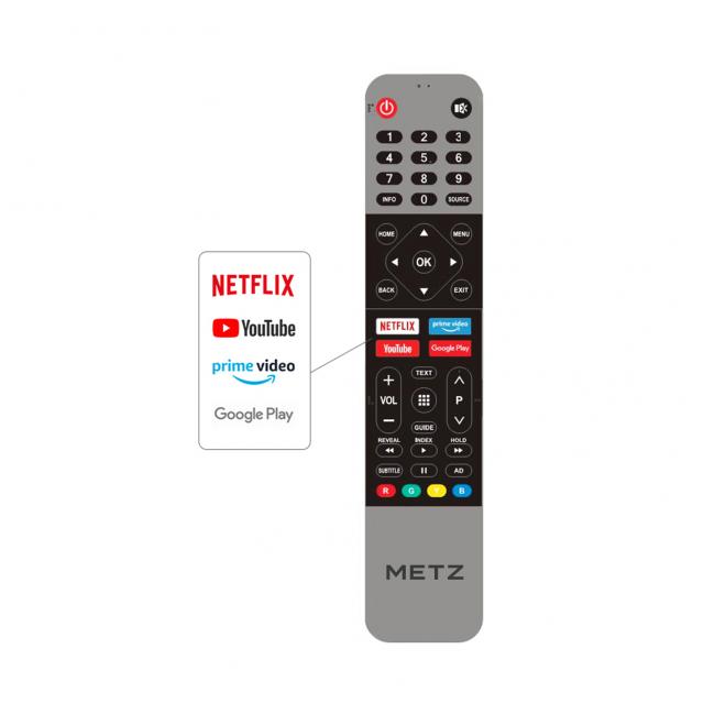 Телевизор METZ 24MTC6000Z, 24"(60 см), LED HD, Smart TV, Android 9.0 TV, Черен 