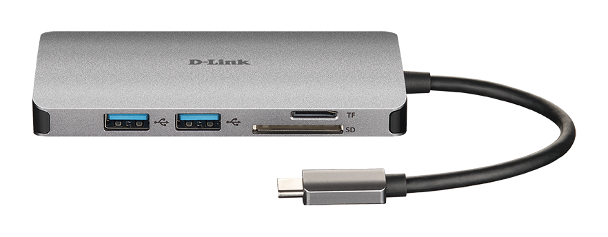 DUB-M810 8-in-1 USB-C Hub with HDMI/Ethernet/Card Reader/Power Delivery