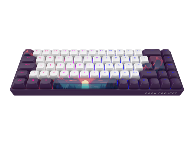 Gaming Mechanical Keyboard Dark Project 68 Sunrise RGB 60% - G3MS Sapphire Switches, PBT 