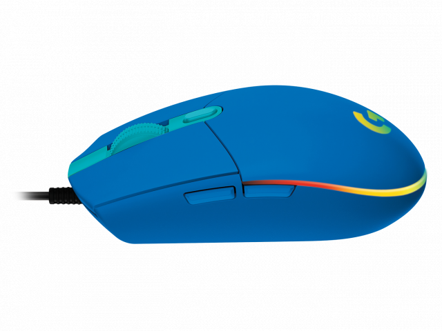 Геймърска мишка Logitech G102 LightSync, RGB, Оптична, Жична, USB, Син 