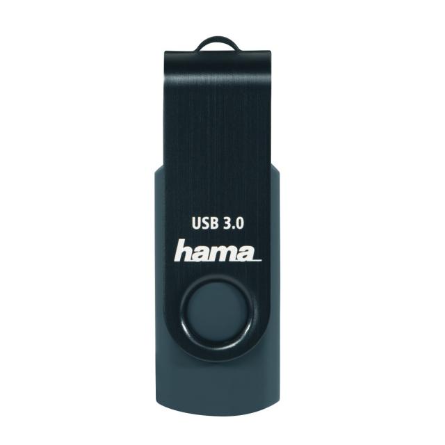 USB памет HAMA Rotate, 32GB, UBS 3.0 70 MB/s, Петролно синьо 