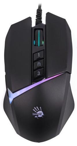 Gaming Mouse Bloody W60 Max Stone, Optical, Wired, USB, RGB, 10000cpi, 8btns 