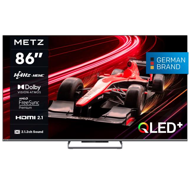 Телевизор METZ 86MQE8000Z, 86"(217 см), QLED, Google TV, 4K/UND, 144Hz 