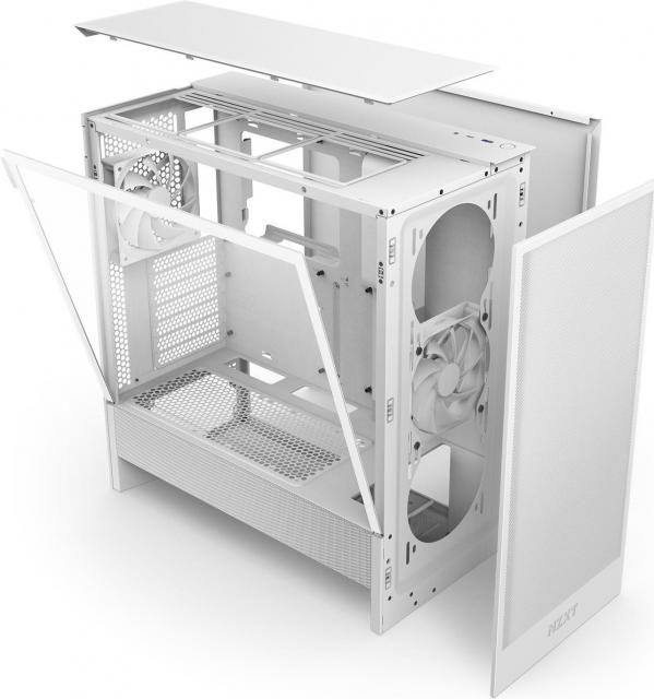 Кутия NZXT H5 Flow 2024 White, Mid-Tower 