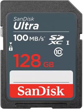 Memory card SANDISK Ultra SDXC, 128GB, Class 10 UHS-I, 100 Mb/s