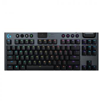 Безжична геймърска механична клавиатура Logitech, G915 TKL Black Lightsync RGB, Clicky суичове
