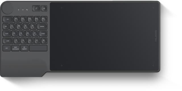 Graphic Tablet HUION Inspiroy Keydial KD200, USB-C, Bluetooth, Metal Grey 