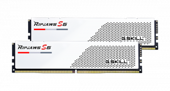 Памет G.SKILL Ripjaws S5 White, 32GB(2x16GB), DDR5, 5200MHz, F5-5200J3636C16GX2-RS5W