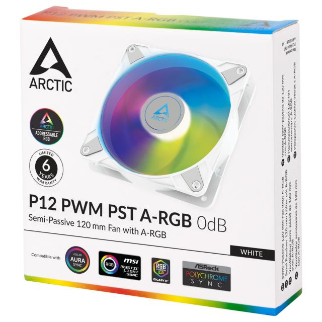 Вентилатор ARCTIC P12 White, A-RGB, 120mm 