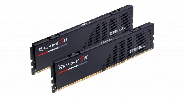 Памет G.SKILL Ripjaws S5 Black 64GB(2x32GB) DDR5 6000MHz CL30 F5-6000J3040G32GX2-RS5K, Intel XMP 