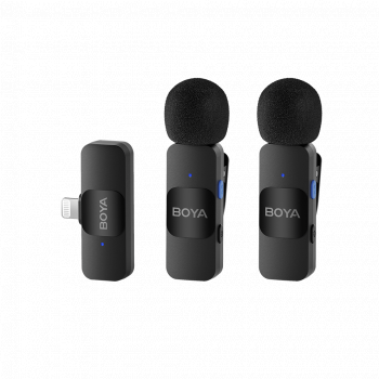 BOYA BY-V2 Wireless Lapel Microphone System, Omnidirectional Lightning for iOS