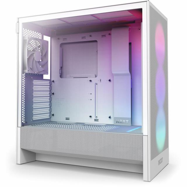 Кутия NZXT H5 Flow RGB 2024 White, Mid-Tower 