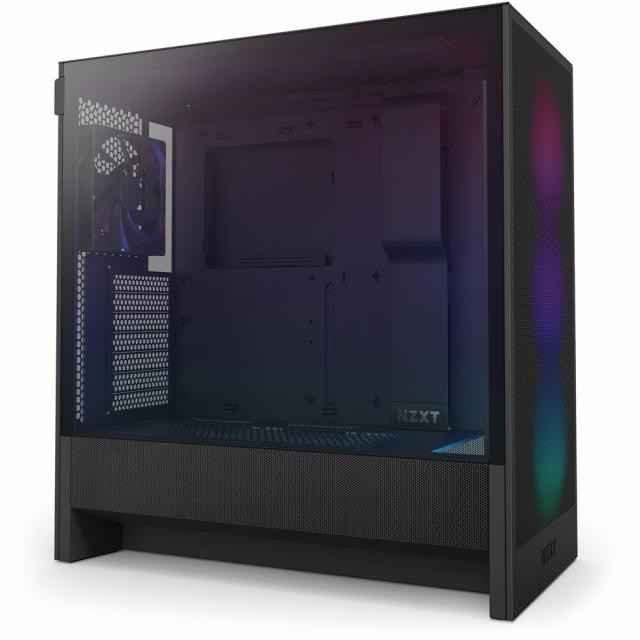 Кутия NZXT H5 Flow RGB 2024 Black, Mid-Tower 