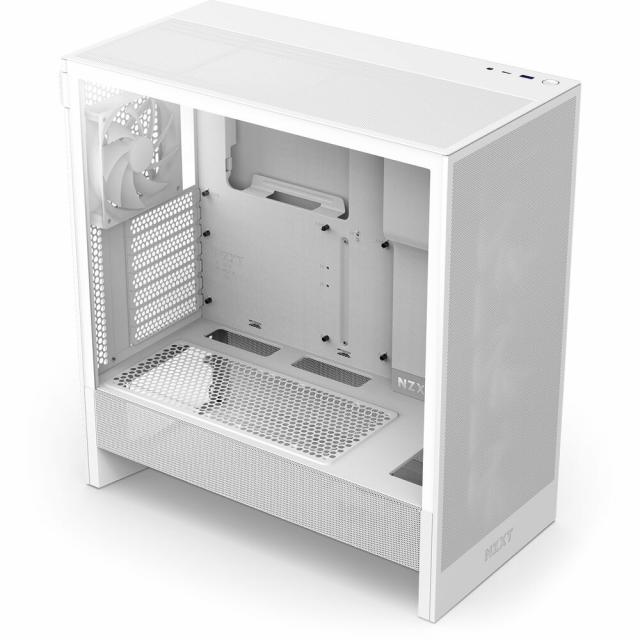 Кутия NZXT H5 Flow RGB 2024 White, Mid-Tower 