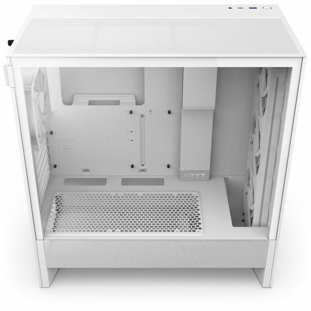 Кутия NZXT H5 Flow RGB 2024 White, Mid-Tower 