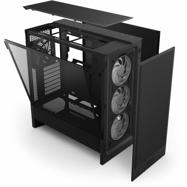 Кутия NZXT H5 Flow RGB 2024 Black, Mid-Tower 