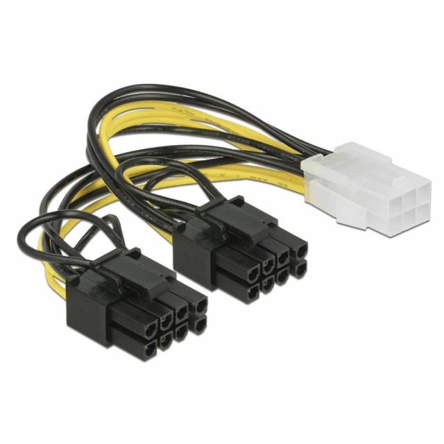 PCI Express power cable 6 pin female > 2 x 8 pin male 