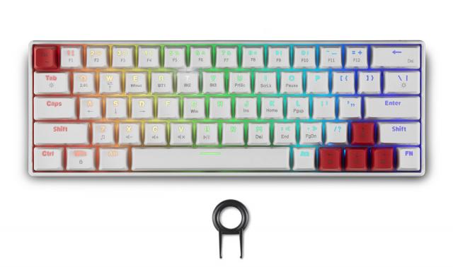 Геймърска безжична клавиатура Spartan Gear Pegasus 2 RGB White 