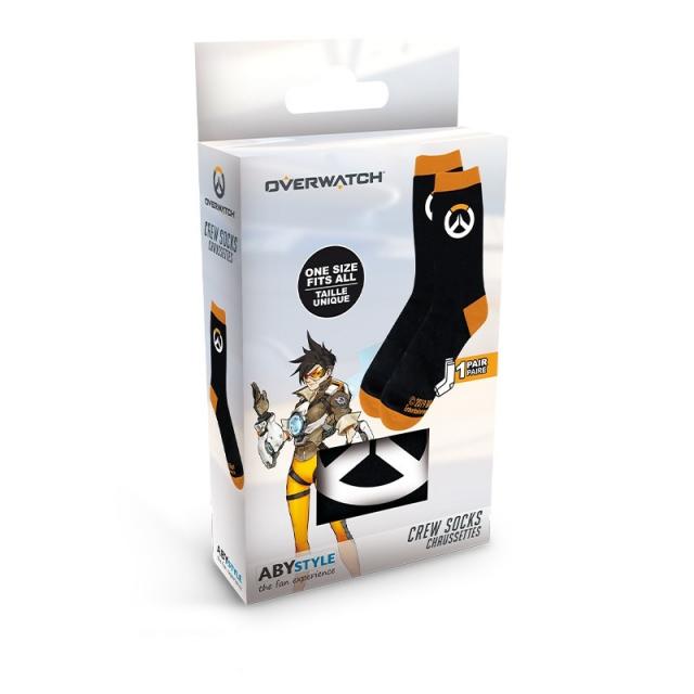 Чорапи ABYSTYLE OVERWATCH Socks Logo, Черен/Оранжев 