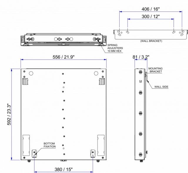 BalanceBox 400-70 Medium, Монтаж на стена на публични и интерактивни дисплеи 55" - 75", Регулиране височината 