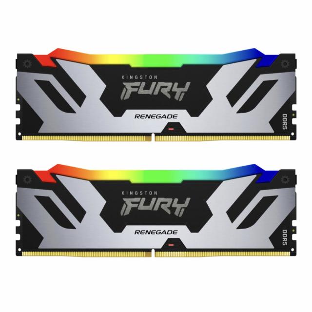 Памет Kingston Fury Renegade Silver RGB 32GB(2x16GB) DDR5 6000MHz KF560C32RSK2-32 