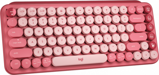 Gaming Mechanical Keyboard Logitech POP Keys Heartbreaker, TKL, Bluetooth 5.1 