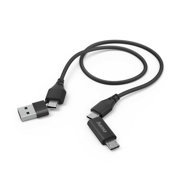 Hama 4-in-1 Multi Charging Cable, 1.5 m, 201537 