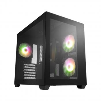 Case FSP CMT380 Black ARGB TG, ATX Mid Tower, Black