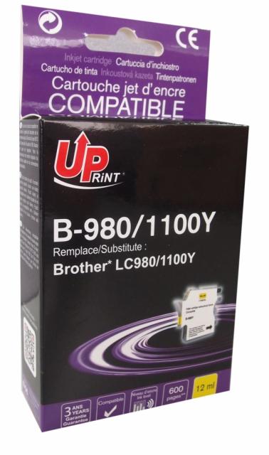 Ink cartridge UPRINT LC980/1100 BROTHER, Yellow 