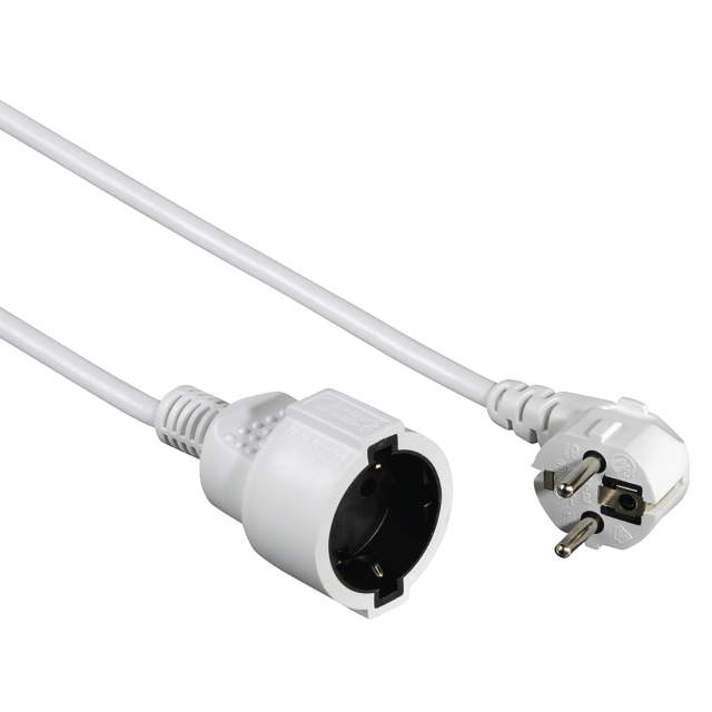 Hama "Profi" Earthed Extension Cable, 5 m, white 