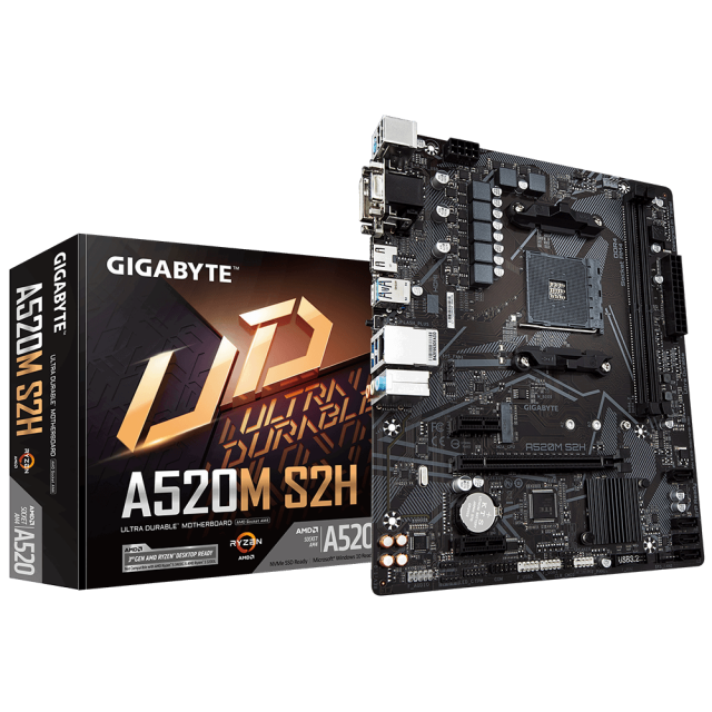 Дънна платка GIGABYTE A520M-S2H, Socket AM4 