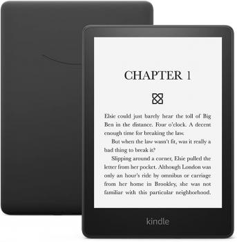 eBook четец Kindle Paperwhite 2022, Регулируема светлина, Bluetooth, IPX8, Черен