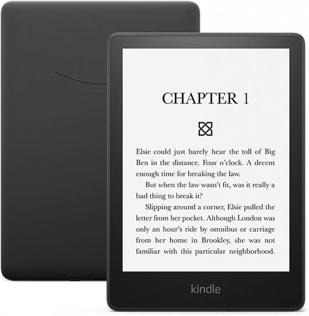 eBook четец Kindle Paperwhite 2022, Регулируема светлина, Bluetooth, IPX8, Черен 