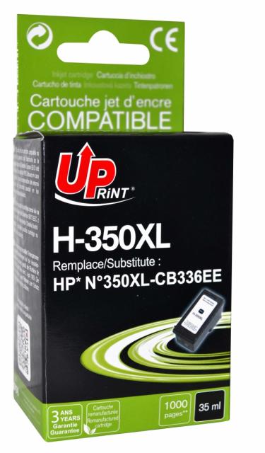 Ink cartridge UPRINT H-350XL, HP, Black 