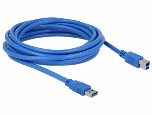 Delock Cable USB-A - USB-B, 5m 