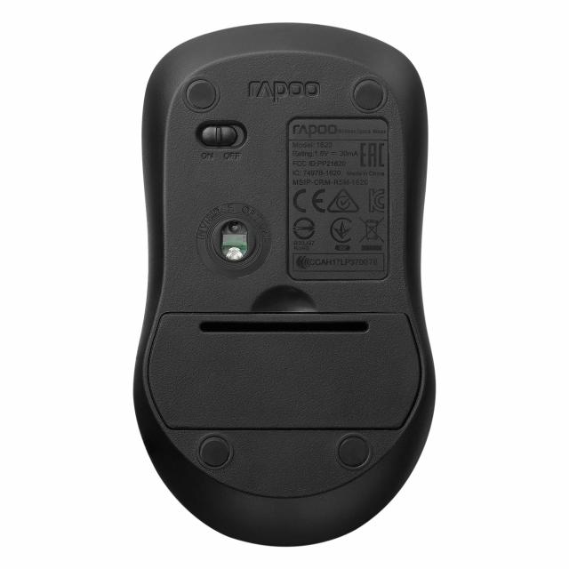 Wireless optical Mouse RAPOO 1680, Silent, 2.4GHz, Black 