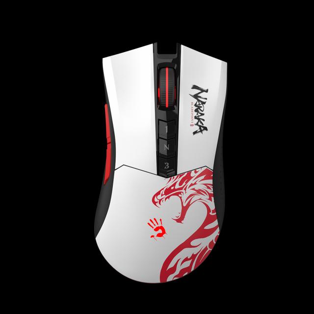 Gaming Mouse Bloody, R90 Plus Naraka, Optical, Wireless, 2.4 GHz 