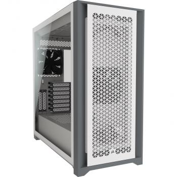 Кутия Corsair 5000D Airflow Mid Tower, Tempered Glass, Бяла