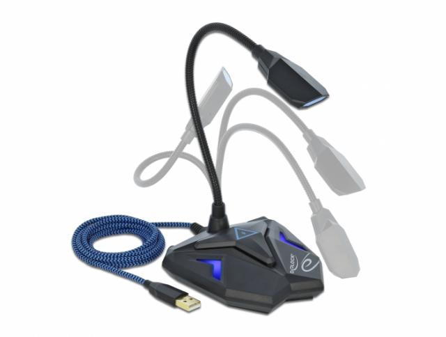 Delock Desktop USB Gaming Microphone, 66330 