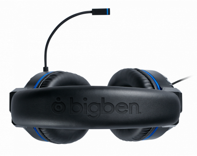 Геймърски слушалки Nacon Bigben PS4 Official Headset V3, Микрофон, Черен/Син 