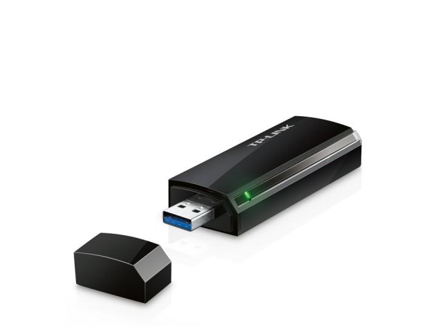 Безжичен адаптер TP-LINK Archer T4U, AC 1300, Dual band, USB 3.0, вградена антена 