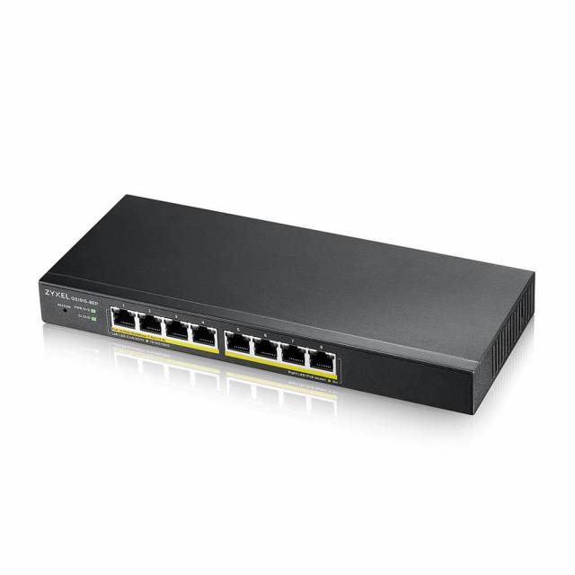 Switch 8-port ZyXEL GS1915-8EP, Gigabit, managed, standalone or Nebula management, PoE 