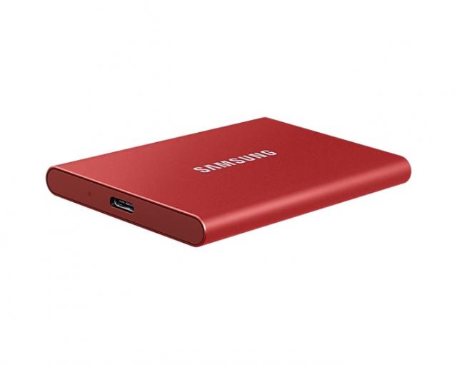 Външен SSD Samsung T7 Indigo Red SSD 500GB, USB-C 