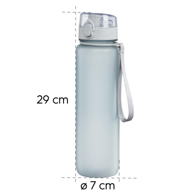 Xavax Sports Drinking Bottle, 1 l, Leak-proof, Loop, Single-handed Closure, blue 