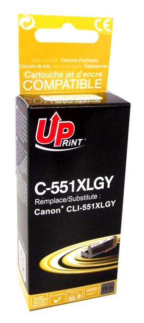 Мастилница UPRINT CLI-551XL CANON, Grey 