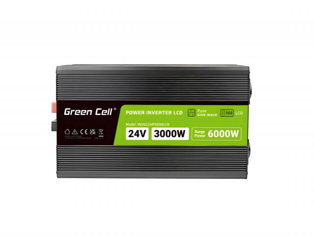 Inverter 24/220 V  DC/AC 3000W/6000W  Pure sine wave GREEN CELL 