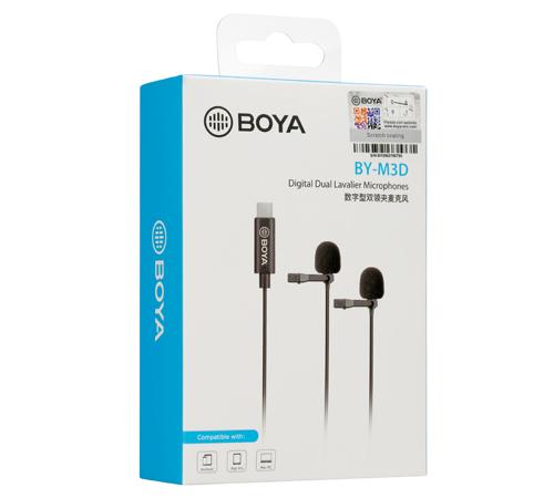 BOYA Digital Dual Lavalier Microphones BY-M3D 